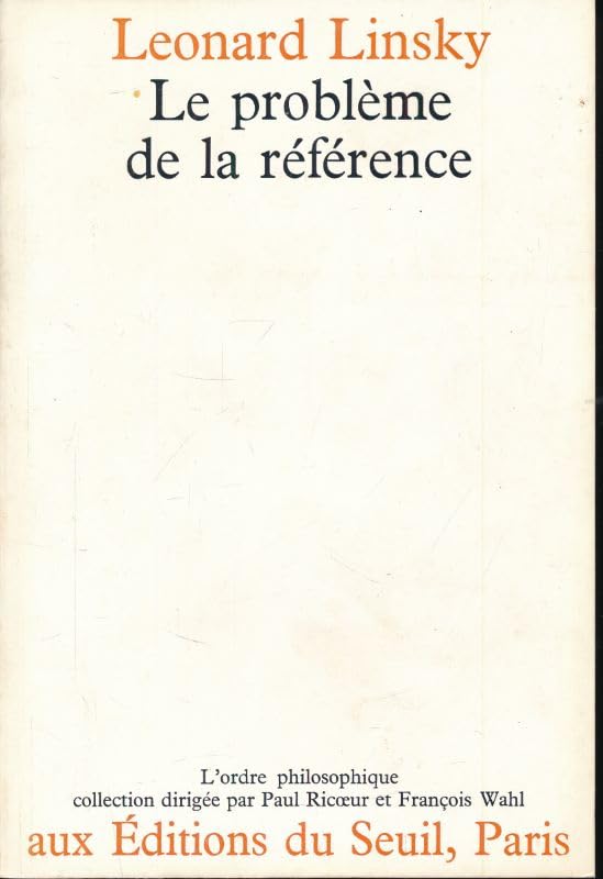 Le Problème de la référence 9782020027465