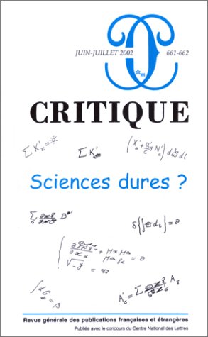 Critique, numéro 661-662 : Sciences dures ? 9782707317841