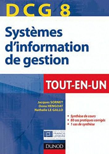 Systèmes d'information de gestion DCG 8 9782100549627