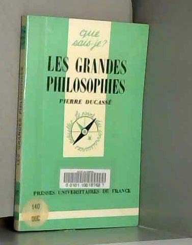 Les Grandes Philosophies 9782130448266