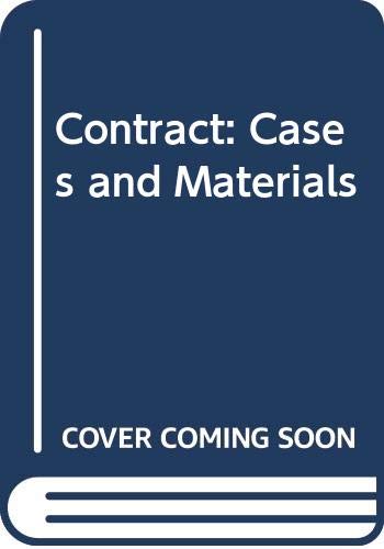 Contract: Cases and Materials 9780406049971
