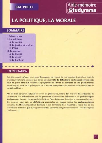 La politique, la morale - bac philo 9782759004515