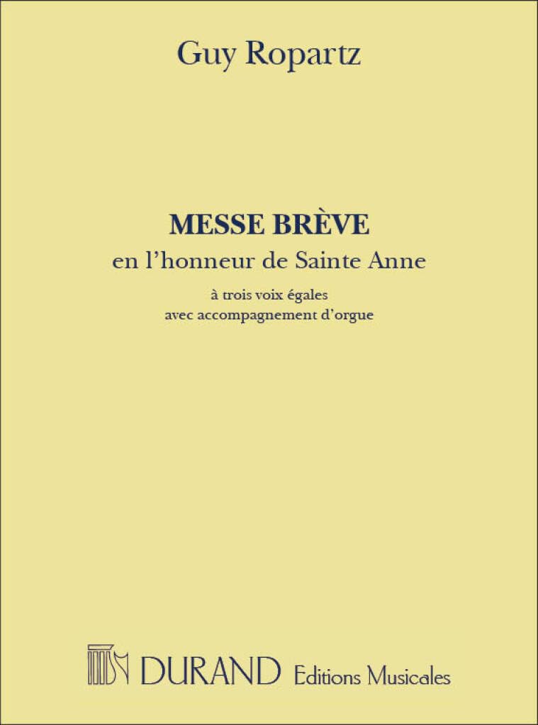Messe Brève en L'Honneur de Sainte Anne 9790044044795