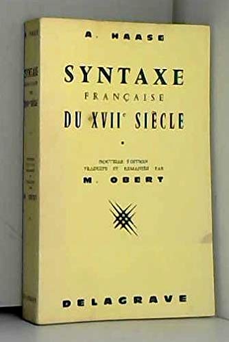 Syntaxe française du XVII° siècle