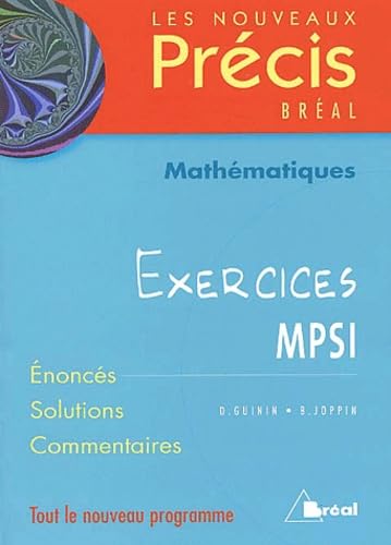 Nouveaux précis - Exercices mathématiques MPSI 9782749501758