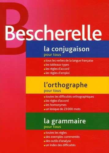 La conjugaison pour tous ; L'orthographe pour tous ; La grammaire pour tous: Coffret 3 volumes 9782218924408