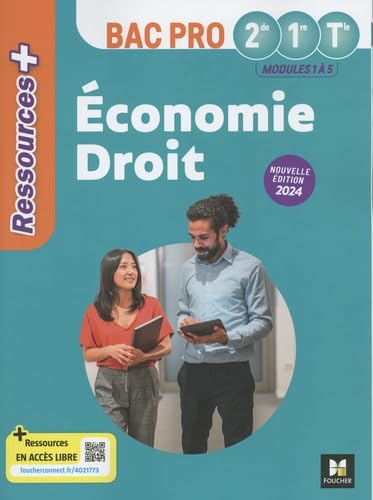 Ressources Plus - ÉCONOMIE-DROIT - 2de 1re Tle Bac Pro - Ed. 2024 - Livre élève 9782216171866