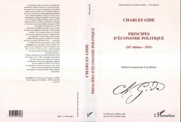Les oeuvres de Charles Gide, volume 2 : Principes d'économie politique (26e édition - 1931) 9782738493088