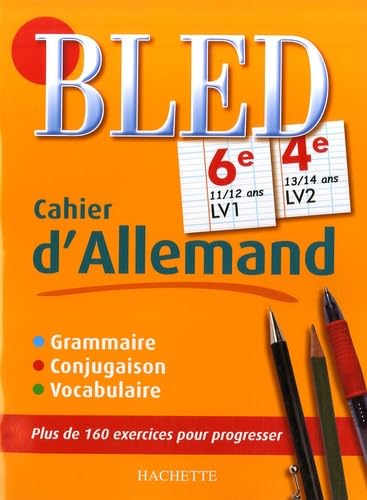 Cahier d'allemand 6e LV1, 4e LV2 9782011694577