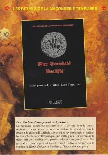 Rite écossais rectifié: Rituel pour le travail en loge d'apprenti 9782950670885