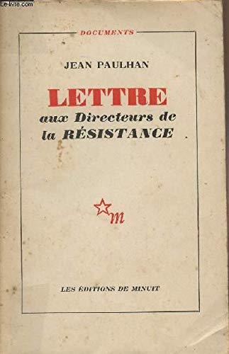 Lettre aux directeurs de la resistance
