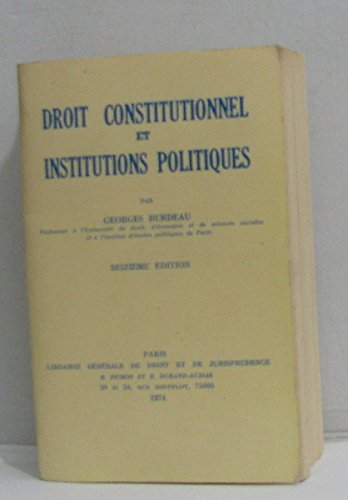 Droit constitutionnel et institutions politiques 9782212033663