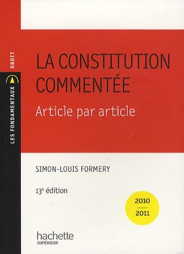 La Constitution commentée: Article par article 9782011460844