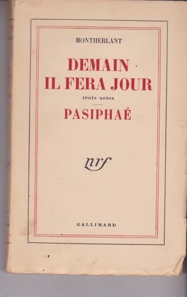 Demain il fera jour / pasiphae 9782070171422