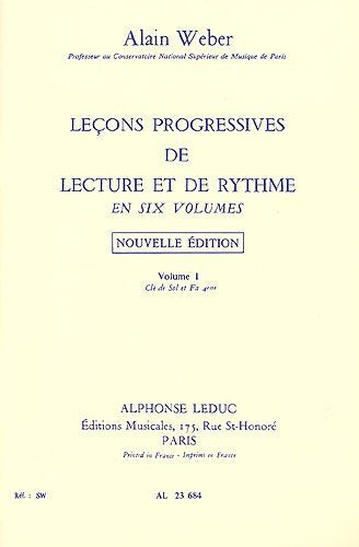 Alain Weber: Leçons Progressives De Lecture Et De Rythme - Volume 1 - Partitions