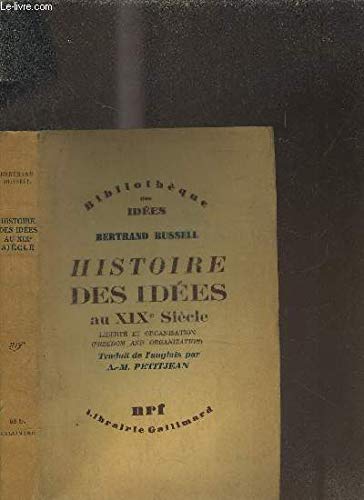 Histoire Des Idees Au Xixeme Siecle 9782070256273