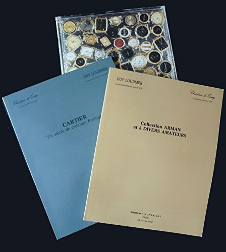 Cartier. Un siecle de creation horlogere... and Collection Arman et a divers amateurs First Edition. A slip-cased set of two softcover auction catalogs, documenting an important sale of a collection o