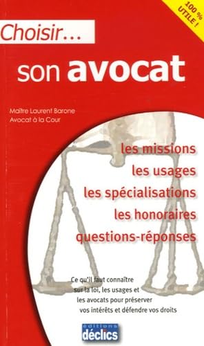 Choisir son avocat 9782847681123