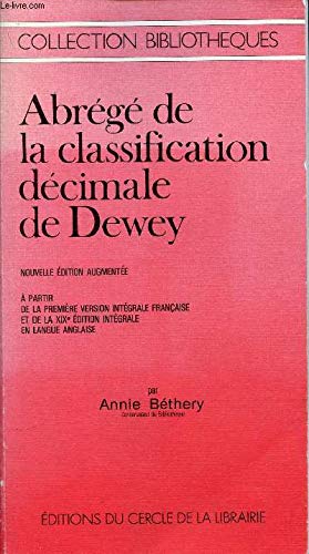 Abrégé de la classification décimale de Dewey 9782765404347