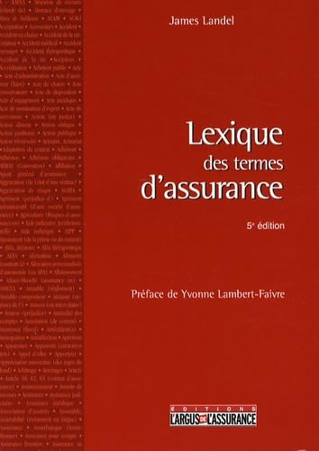 Lexique des termes d'assurance 9782247072385