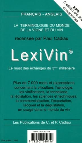 LexiVin - LexiWine (édition bilingue) 9782907080156