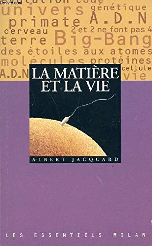 La matière et la vie 9782841132676