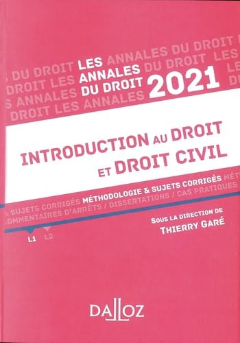 Introduction au droit et droit civil: Méthodologie & sujets corrigés 9782247198542