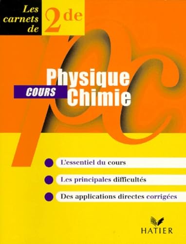 Physique-chimie, seconde, carnet de cours 9782218719486