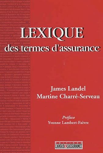 Lexique des termes d'assurance 9782247052356