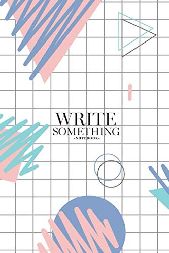 Notebook - Write something: Pastel pen lines in retro style 80s notebook, Daily Journal, Composition Book Journal, College Ruled Paper, 6 x 9 inches (100sheets) 9791090657106