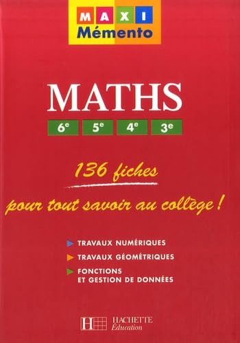 Maths 6e, 5e, 4e, 3e 9782011694935