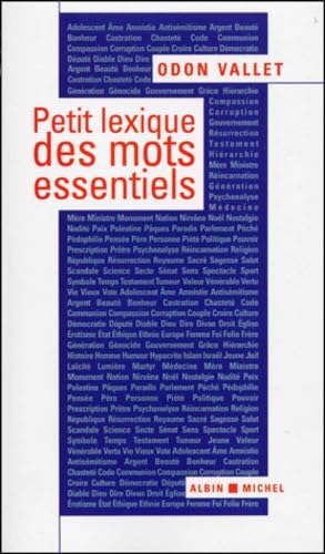 Petit Lexique Des Mots Essentiels 9782702846889
