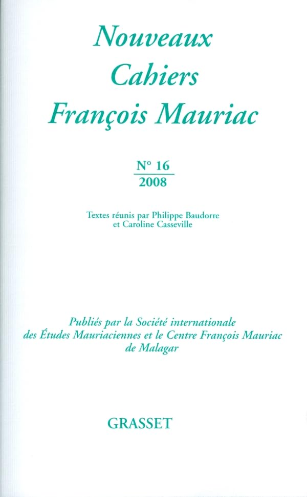 Nouveaux cahiers François Mauriac N°16 9782246742913