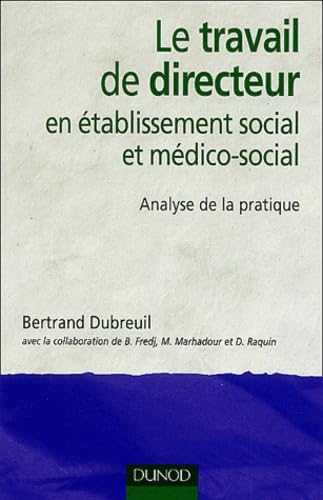 Le travail du directeur d'établissement social et médico-social 9782100484072
