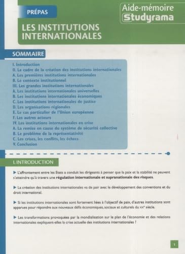 Les institutions internationales 9782759004812