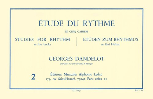 ETUDE DU RYTHME VOLUME 2 9790046188916