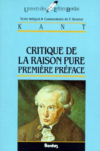 Critique de la raison pure 9782040181062