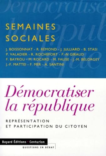 Démocratiser la République : Représentation et participation du citoyen 9782227317130