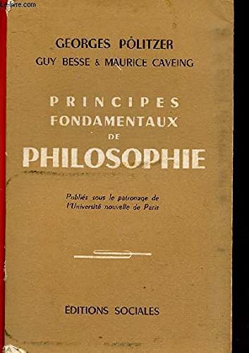 PRINCIPES FONDAMENTAUX DE PHILOSOPHIE