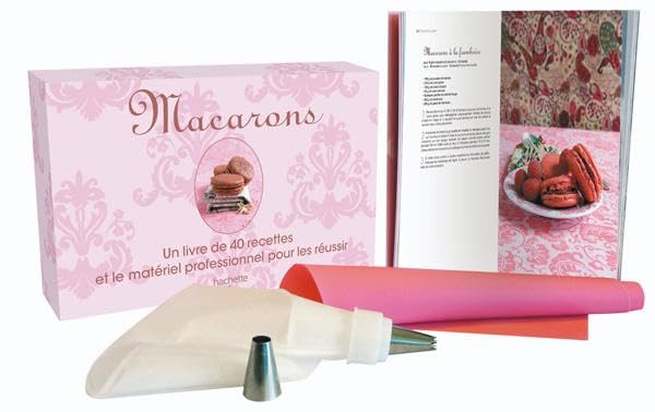 Mini-coffret macarons: Avec un tapis de cuisson, une poche à douille et deux douilles pâtissières 9782012381469