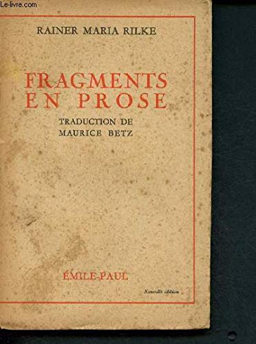 FRAGMENTS EN PROSE.