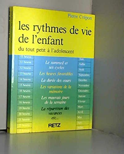 Les Rythmes de vie de l'enfant : Du tout-petit à l'adolescent 9782725610559