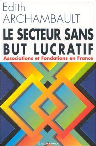 Le secteur sans but lucratif 9782717831030