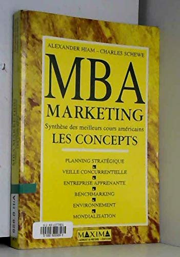 MBA marketing les concepts 9782840010319