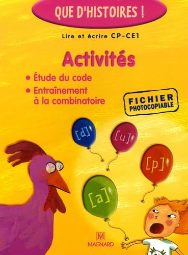 Que d'Histoires ! Fichier de combinatoire CP/CE1 (2003): Etude du code - Entraînement à la combinatoire 9782210623965
