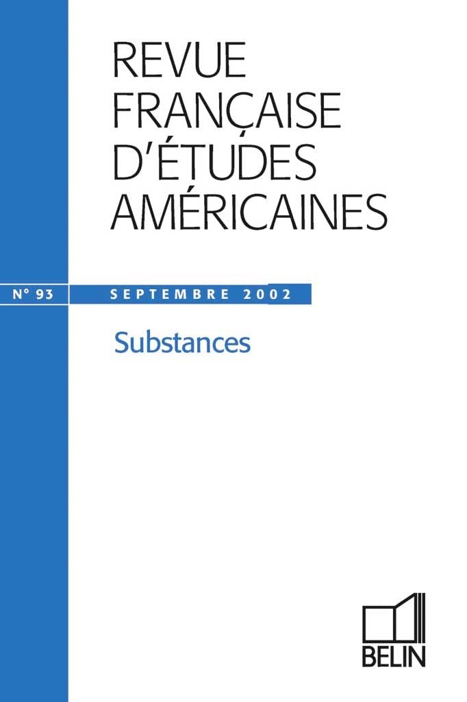RFEA N°93 (2002-3): Substances 9782701131184