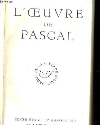 L'oeuvre de pascal
