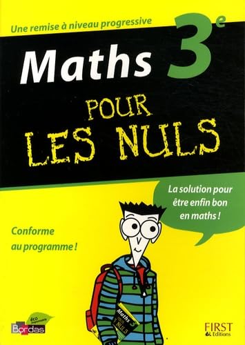 Maths 3e pour les nuls 9782754011822