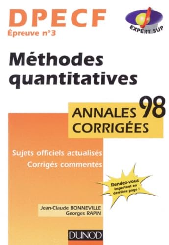 DPECF épreuve n° 3 Méthodes quantitatives 9782100036813