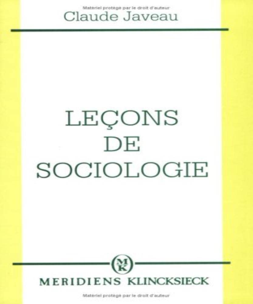 Leçons de sociologie 9782865631360